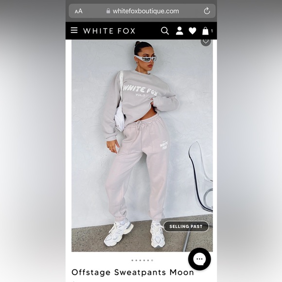 NWT White Fox Boutique Offstage Sweatpants Moon VOL.3 in size Small - Picture 10 of 11